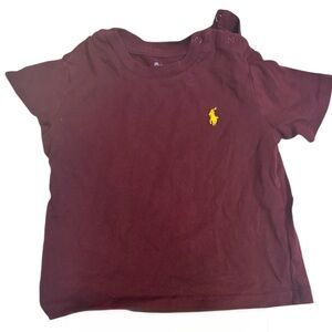 Polo by Ralph Lauren Burgundy Short Sleeve Crew Neck Boys Tee